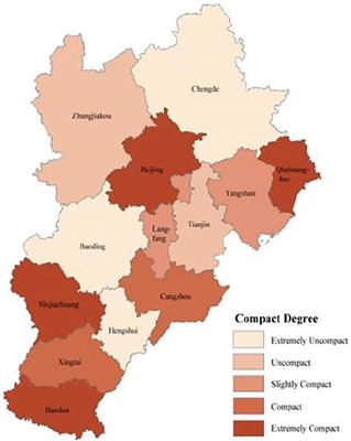 A study on land compactness of urban agglomeration-example from Beijing-Tianjin-Hebei